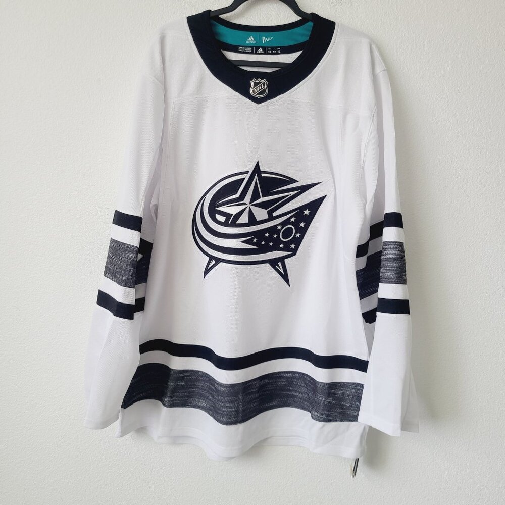 Adidas NHL Columbus Blue Jackets All Star Game Parley Jersey DZ7957 Size 52